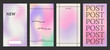 © anya - Y2k Aesthetic abstract gentle gradient background with blue, pink, purple, soft blurred pattern. Modern poster for social media stories, album covers, banners, templates for digital marketing