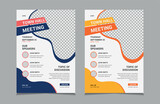 Fototapeta  - Town Hall Meeting Flyer Templates, vector illustration eps 10