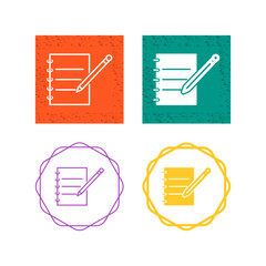 Poster - Notebook & Pen Vector Icon