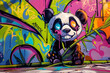 graffiti on the wall with panda