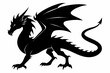 a Dragon silhouette black vector illustration