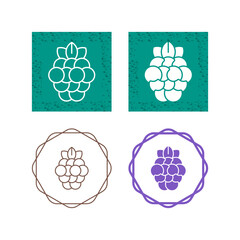 Canvas Print - Raspberry Vector Icon