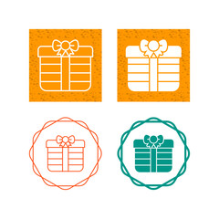 Sticker - Gift Vector Icon