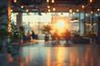 Modern office with business people in the office, blurred and bokeh background.