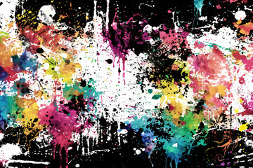 Sticker - Colorful splash background 