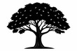  tree
silhouette black vector illustration,