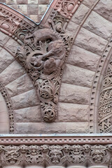 Poster - Romanesque Revival Architectural Feature of the Old City Hall Building, Toronto, Canada