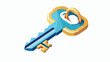 Digital Encryption Key icon in vector. Logotype flat vector