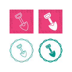 Sticker - Shovel Vector Icon