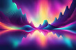 Psychedelic abstract gradients, Backgrounds full color 4k metallic modern multicolor reflection purple and silver