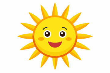 Poster - smiling sun white background