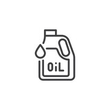 Fototapeta Sypialnia - Oil can and oil droplet line icon
