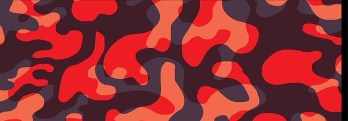vector background of soldier red camo pattern,  vector seamless pattern, Camouflage black, red, gray spots vector texture for printing. Classic modern pattern.