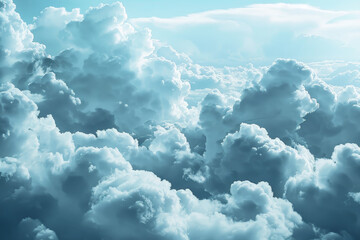 Wall Mural - The sky is filled with clouds, creating a sense of calm and serenity