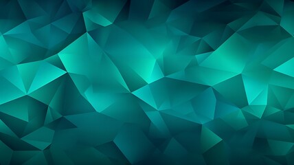 Wall Mural - Intricate Shapes: Panorama Banner Featuring Green Abstract Triangles