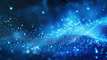 Wall Mural - A blue sky with a lot of stars and a blue line