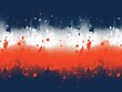 Navy red orange gradient gritty grunge vector brush stroke color halftone pattern