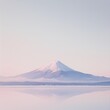Striking Image of Mount Fuji: A Majestic Snowy Peak Against a Gorgeous Gradient Sky for Travel and Lifestyle Marketing