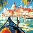 Venice-Inspired Gondola Amidst Timeless Scenery