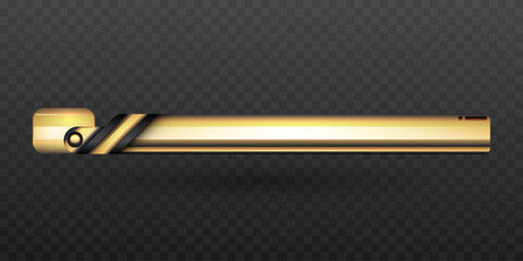 Wall Mural - Gold Metallic Lower Third Banner for Video Broadcast Presentation Titles