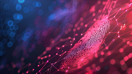 Canvas Print - Digital abstract fingerprint background concept 