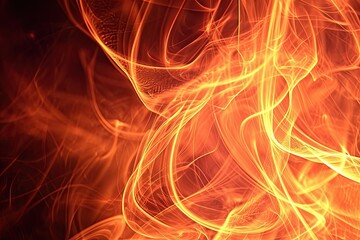 Leinwandbilder - Intense fire background with flames dancing in an abstract pattern, Fiery backdrop with flames swirling in abstract motion.