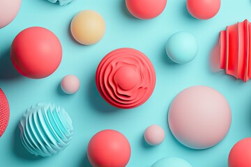 Fototapete - Minimalist 3D background with geometric patterns, Sleek 3D backdrop adorned with minimalist geometric patterns.