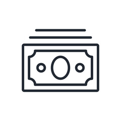 Canvas Print - money editable stroke outline icon isolated on white background flat vector illustration. pixel perf