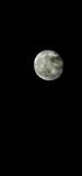 Fototapeta  - Vertical shot of the full moon in the dark black sky covered with a shadow