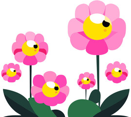 Wall Mural - flowers and butterflies