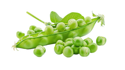 Wall Mural - Peas isolated on white background