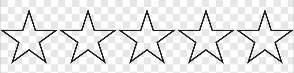 Wall Mural - Star icon collection. Blank star vector icons set with shadow. eps 10