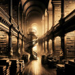 Eine alte geheimnisvolle Bibliothek