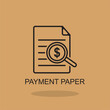 payment paper icon , business icon