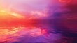 Vibrant pink and purple sunset reflecting on calm water, creating a serene and picturesque scene of natural beauty and tranquility.