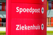 Route information sign with the Dutch text for 