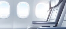 Airplane Seat And Window Inside An Aircraft, AI-generated
