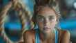 © Ольга Дорофеева - Portrait of a little gymnast in the gym