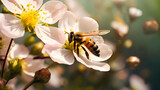 Fototapeta Sypialnia - bee on flower