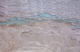 Fototapeta Morze - Beautiful Background of Minerals in Pamukkale