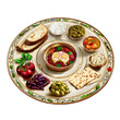 seder plate isolate on white background