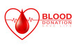 Banner of World Blood Donor Day Concept of sending help by donating blood on the 14th. June of every year. Vector illustration file.