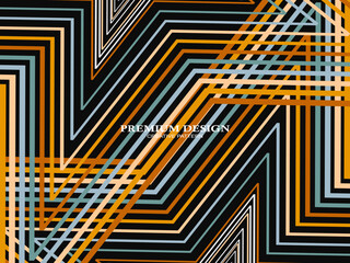 Premium Background with Abstract Colorful Lines pattern. Geometric Digital Art. Retro colorful striped wallpaper.