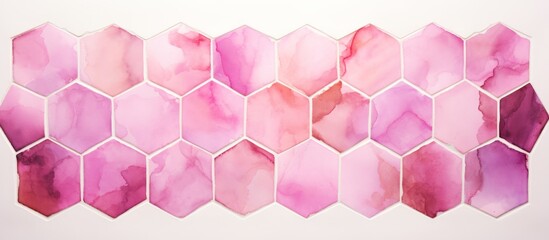 Sticker - Pink and purple tile in close-up view, set against a plain white background creating a vibrant contrast