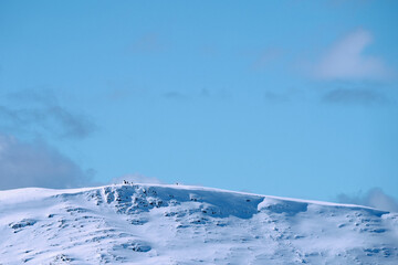 Wall Mural - Images from the area of Venabygdsfjellet Mountains with the Rondane National Park in late winter.