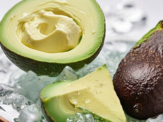 Canvas Print - avocado with ice