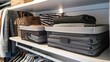 Close-up on innovative large closet shelf organizer bins, showcasing inspired shelving ideas that revolutionize storage space