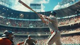 Fototapeta Sport - Baseball player throws the ball at professional baseball stadium