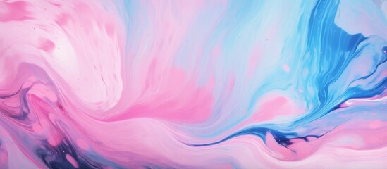 Sticker - Close-up view of a painting featuring a swirling pattern in shades of pink and blue