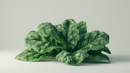 Poster - Fresh Green Spinach Leaves on a Neutral Background. Perfect for Healthy Lifestyle Promotions. Vibrant, Nutritious and Organic Visuals. AI